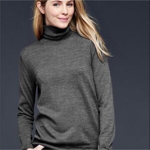 GAP Charcoal Gray Turtleneck Sweater